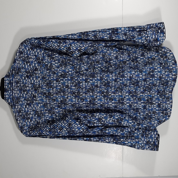 NWT VISCONTI BLACK black/blue shirt, Sz S - Picture 9 of 12